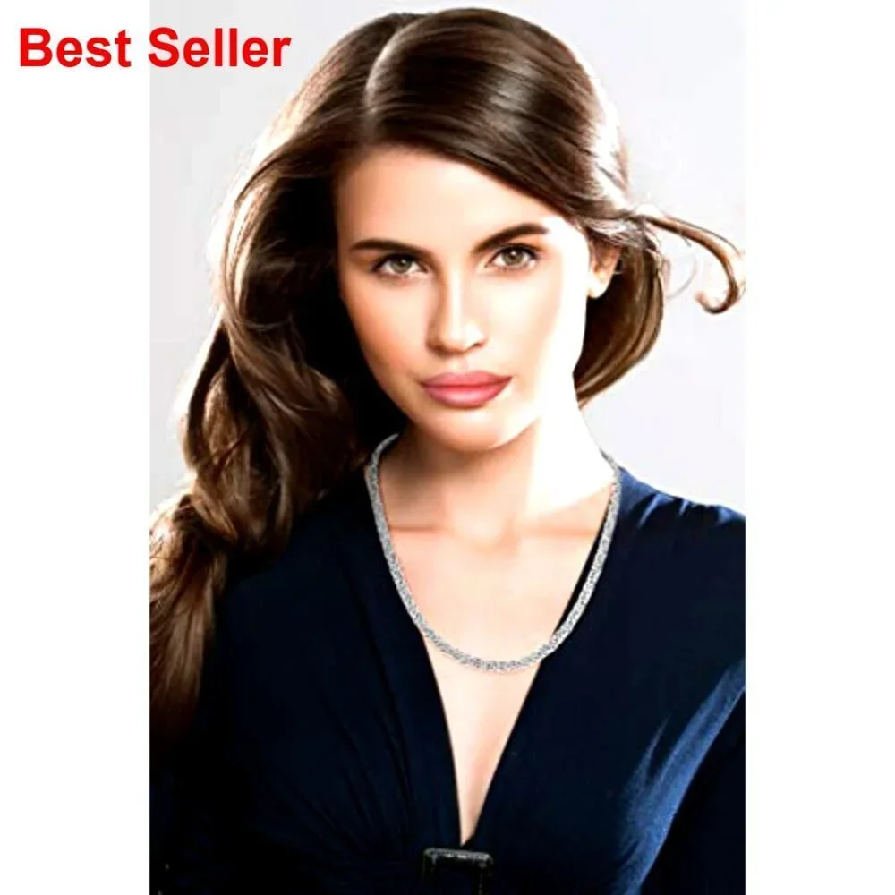 925 Sterling Silver Byzantine Necklace Handmade in Italy